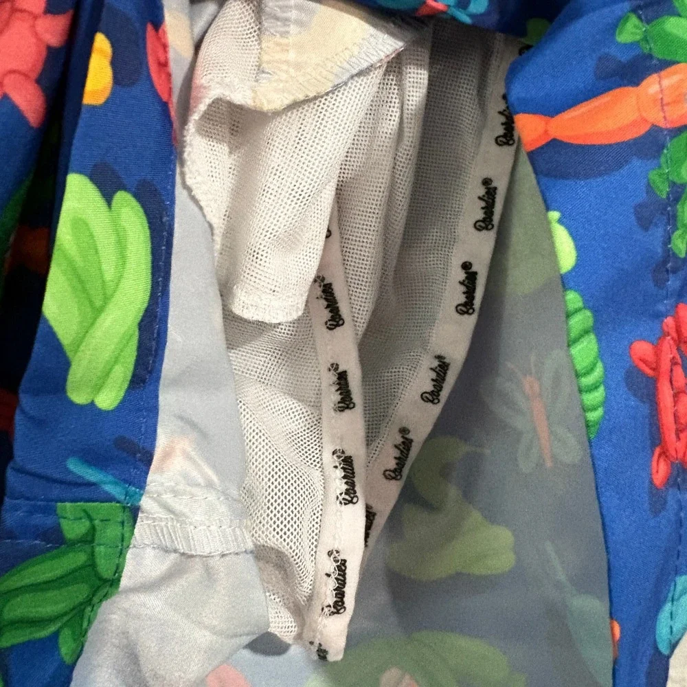 Balloon Animal Print Blue Swim Trunks Men XL Board Shorts Whimsical Beachwear
